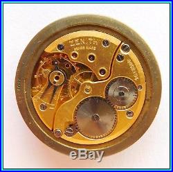 ZENITH Movement CAL. 126-6 With Dial, Hands & Adjust. Ring WORKS NEEDS SERVICE