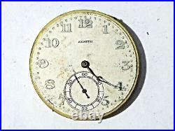 ZENITH hand-winding pocket watch ZENITH 37915 complete diam 44mm for parts