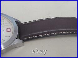 ZODIAC # Z02503 DESERT HAWK MENS WATCH WITH LEATHER BAND For Parts Or Repair