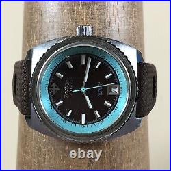 Zodiac Sea Dragon Men Rubber 38mm Analog For Watch Parts Or Repair Only 7 1/2